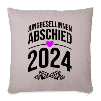 Hen Party 2024 Bride - Sofa pillowcase 17,3'' x 17,3'' (45 x 45 cm) - light taupe - Front