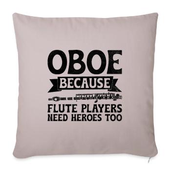 Oboe Player Oboe Basoonist Marching Band Instrumen - Sofa pillowcase 17,3'' x 17,3'' (45 x 45 cm) - light taupe - Front