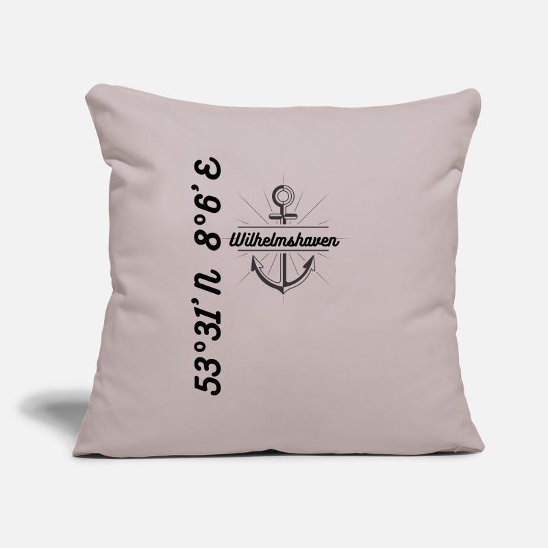 Wilhelmshaven coordinates Maritime Mode Sofa pillowcase 17,3'' x 17,3'' (45 x 45 cm)