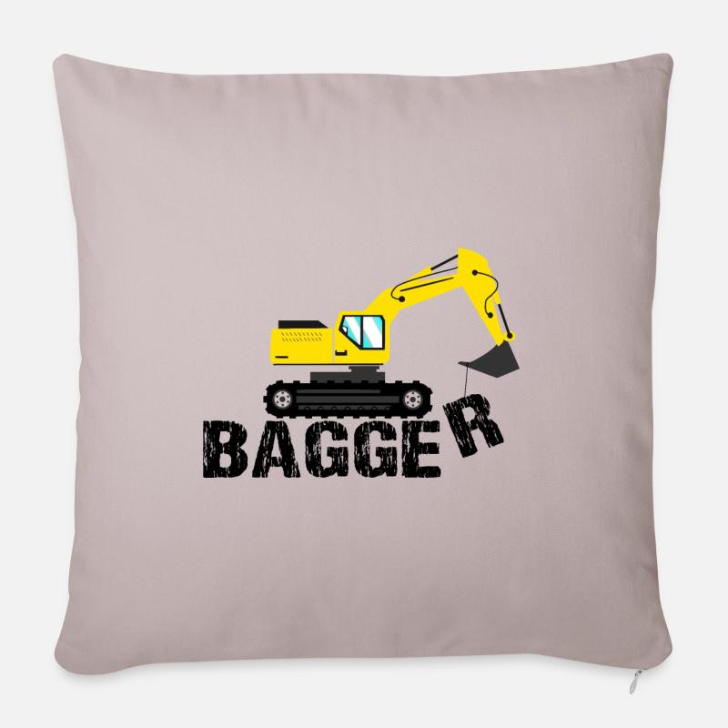 Bagger - Sofakissenbezug 45 x 45 cm - helles Taupe