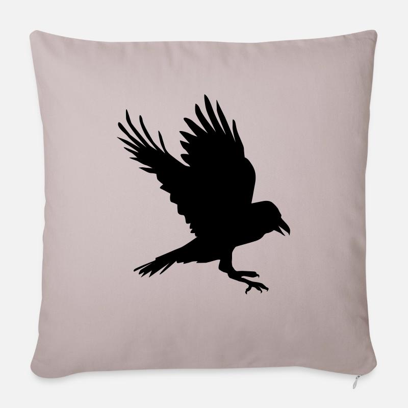 Rabe Flattert - Sofakissenbezug 45 x 45 cm - helles Taupe