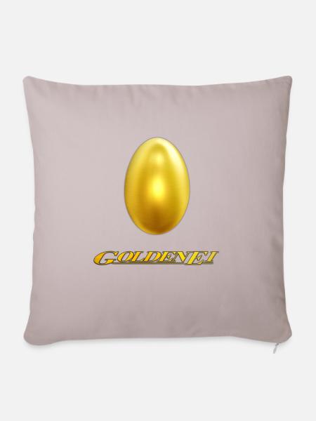 Golden Ei Egg - Sofakissenbezug 45 x 45 cm - helles Taupe