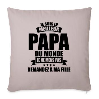 best dad birthday dad - Sofa pillowcase 17,3'' x 17,3'' (45 x 45 cm) - light taupe - Front