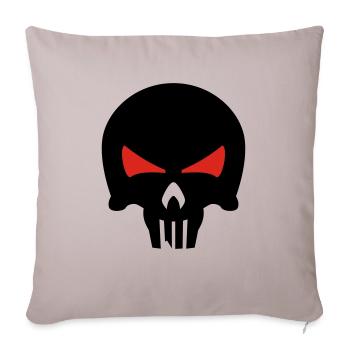 bone head - Sofakissenbezug 45 x 45 cm - helles Taupe - Vorne