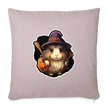 Halloween Meerschweinchen - Sofakissenbezug 45 x 45 cm - helles Taupe - Vorne