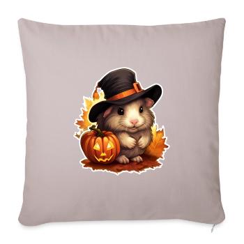 Halloween Meerschweinchen - Sofakissenbezug 45 x 45 cm - helles Taupe - Vorne
