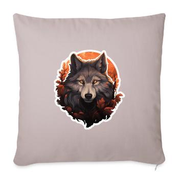 Wolf Autumn Halloween 2 - Sofa pillowcase 17,3'' x 17,3'' (45 x 45 cm) - light taupe - Front