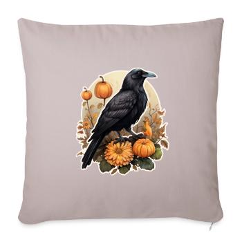 Halloween Crow Pumpkin - Sofa pillowcase 17,3'' x 17,3'' (45 x 45 cm) - light taupe - Front