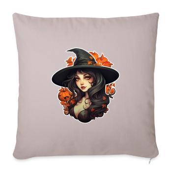 Halloween Witch 8 - Sofa pillowcase 17,3'' x 17,3'' (45 x 45 cm) - light taupe - Front