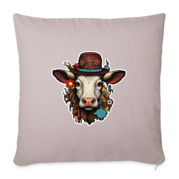 Black Forest Cow Steampunk - Sofa pillowcase 17,3'' x 17,3'' (45 x 45 cm) - light taupe - Front
