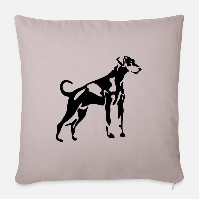 Dobermann Doberman Hunde Hund Wilsigns Hunde - Sofakissenbezug 45 x 45 cm - helles Taupe