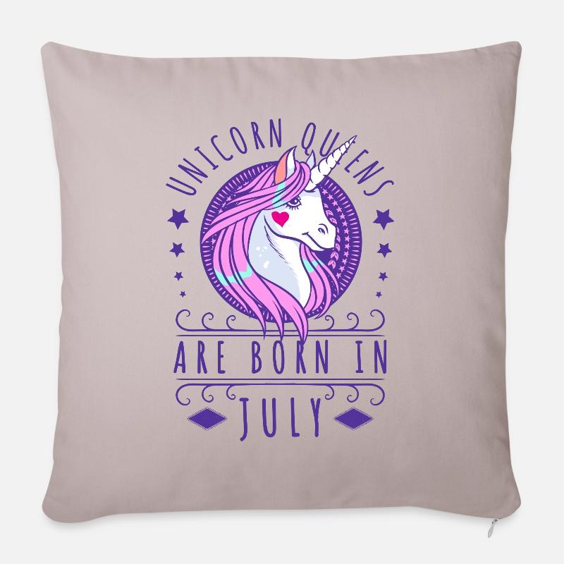 licorne - Housse de coussin décorative 45 x 45 cm - taupe clair