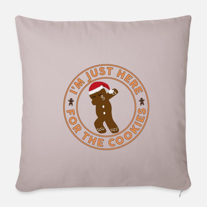 Dabbing Lebkuchen Mann Weihnachten Santa Geschenk - Sofakissenbezug 45 x 45 cm - helles Taupe