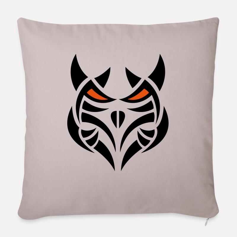 Démon - Housse de coussin décorative 45 x 45 cm - taupe clair