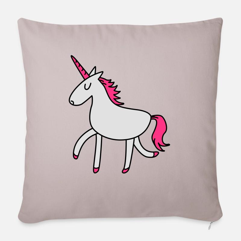 Cute Unicorn - Sofakissenbezug 45 x 45 cm - helles Taupe
