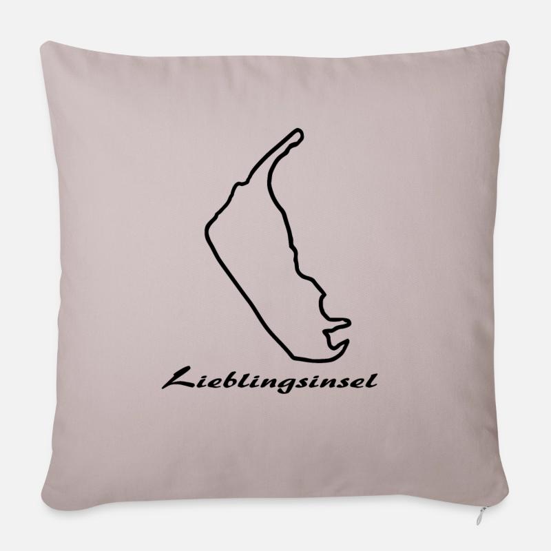 Lieblingsinsel Amrum b - Sofakissenbezug 45 x 45 cm - helles Taupe