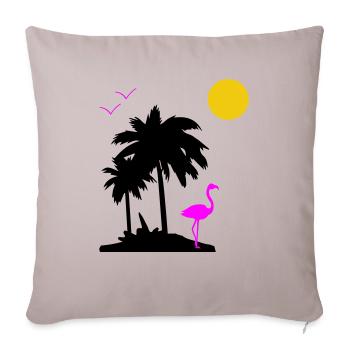 Palm Paradise - Sofa pillowcase 17,3'' x 17,3'' (45 x 45 cm) - light taupe - Front