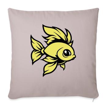 goldfisch fisch comic tier - Sofakissenbezug 45 x 45 cm - helles Taupe - Vorne