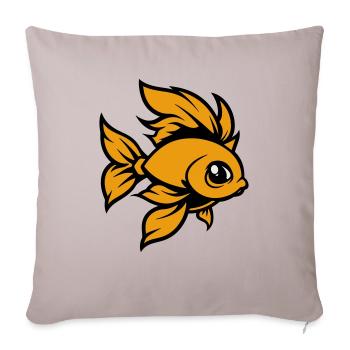 goldfisch fisch comic - Sofakissenbezug 45 x 45 cm - helles Taupe - Vorne