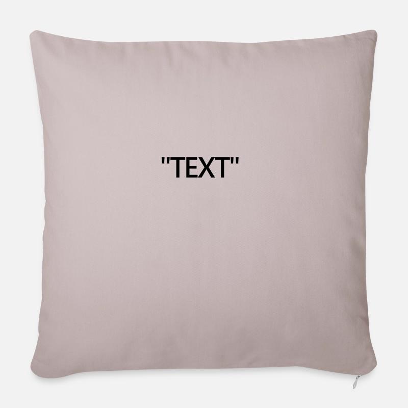 Text - Sofakissenbezug 45 x 45 cm - helles Taupe