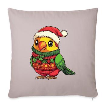Parrot Christmas Comic - Sofa pillowcase 17,3'' x 17,3'' (45 x 45 cm) - light taupe - Front