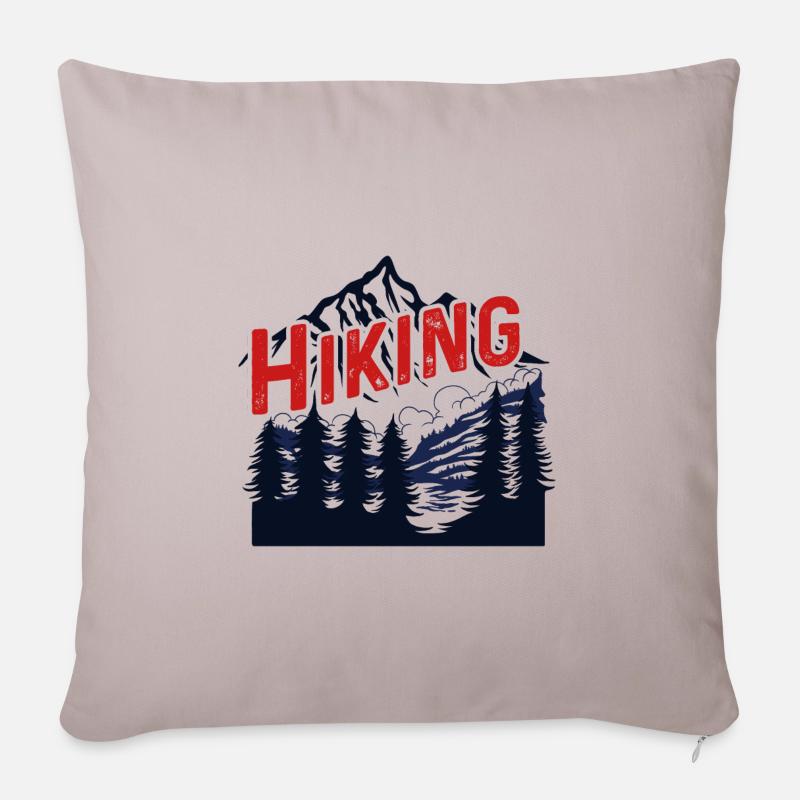 Wandern - Sofakissenbezug 45 x 45 cm - helles Taupe