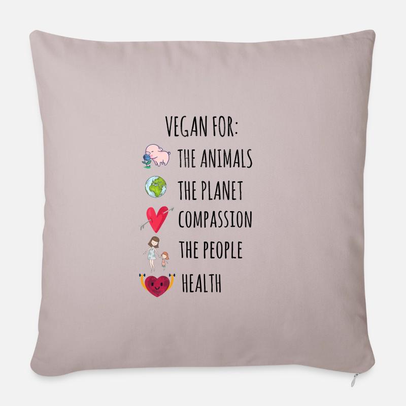 Vegan For Everything | Veganismus Veganer Geschenk - Sofakissenbezug 45 x 45 cm - helles Taupe