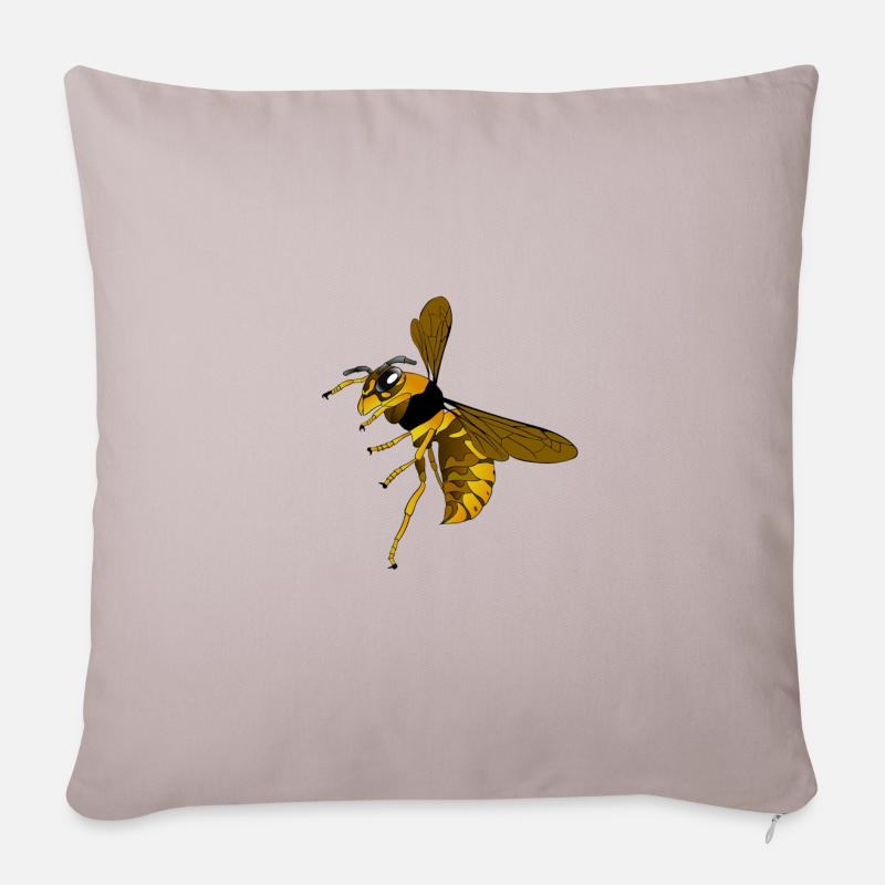 Wespe - Sofakissenbezug 45 x 45 cm - helles Taupe