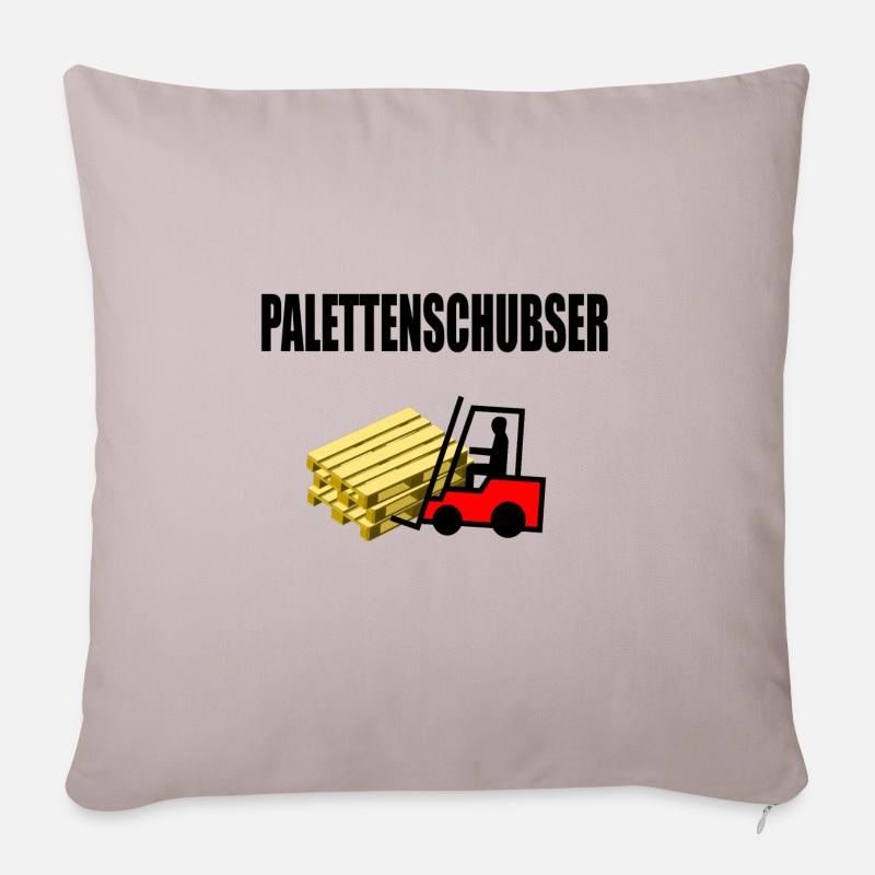 Palettenschubser - Sofakissenbezug 45 x 45 cm - helles Taupe