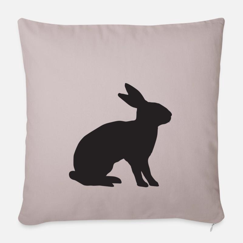 rabbit - Sofakissenbezug 45 x 45 cm - helles Taupe
