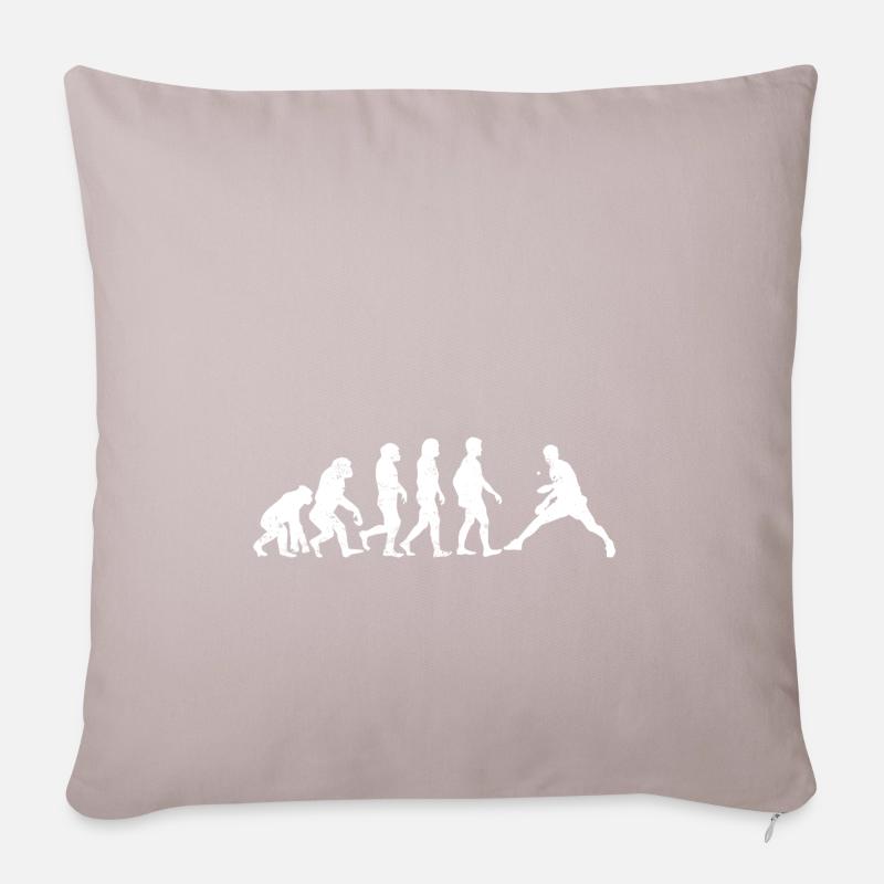 table de ping-pong cadeau tt le tennis évolution - Housse de coussin décorative 45 x 45 cm - taupe clair