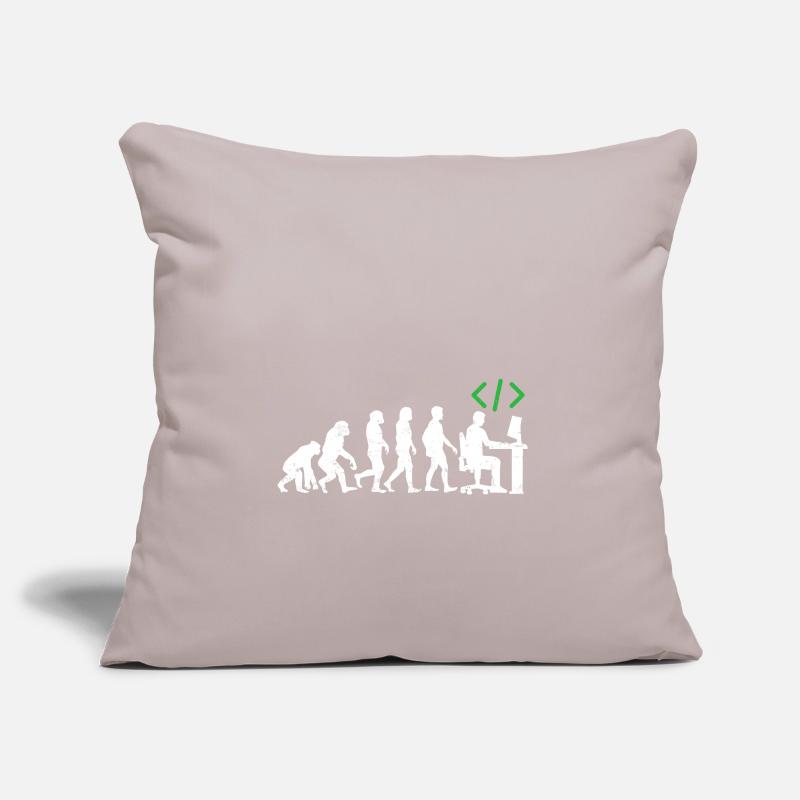 Les programmeurs codeur cadeau évolution java c ++ Housse de coussin décorative 45 x 45 cm