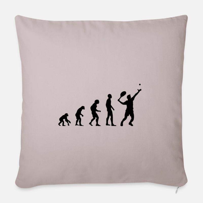 Tennis Evolution - Sofakissenbezug 45 x 45 cm - helles Taupe
