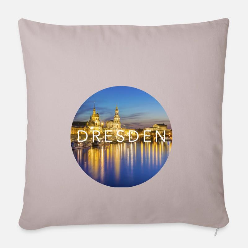 Dresde - Housse de coussin décorative 45 x 45 cm - taupe clair