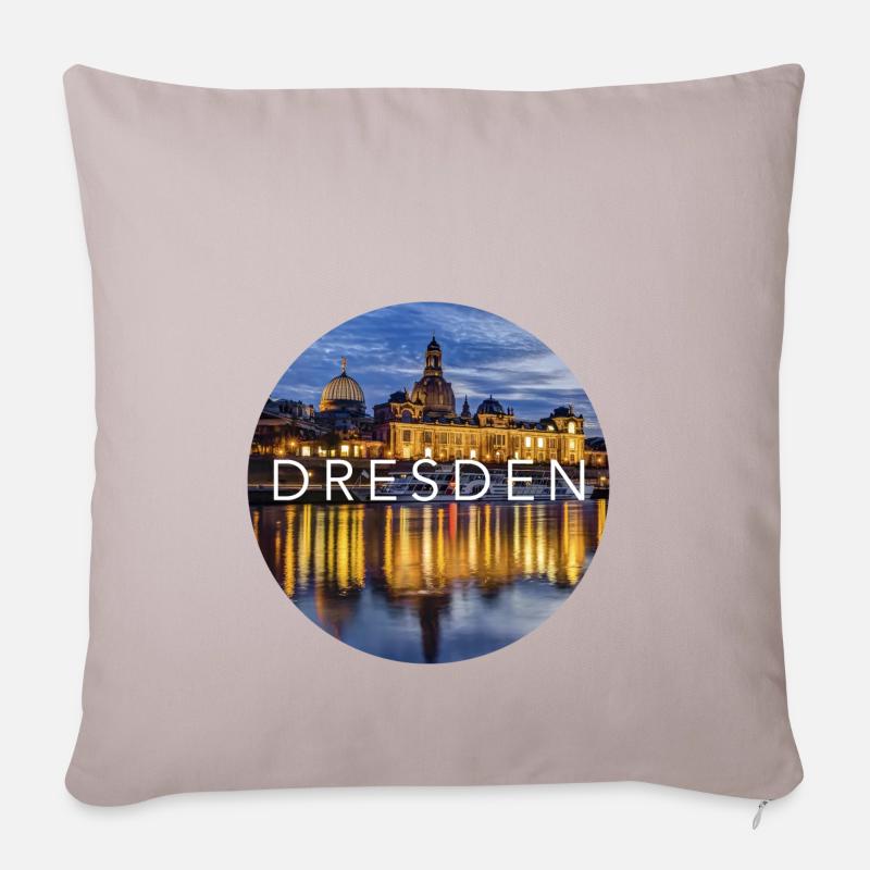 Dresde - Housse de coussin décorative 45 x 45 cm - taupe clair