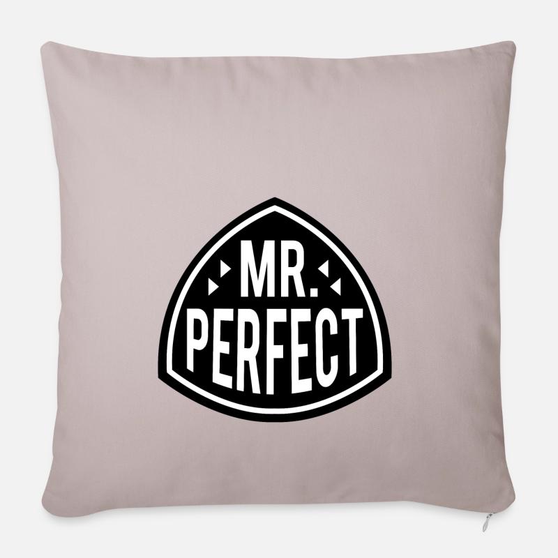 MR PERFECT - Housse de coussin décorative 45 x 45 cm - taupe clair