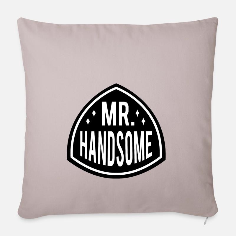 M. HANDSOME - Housse de coussin décorative 45 x 45 cm - taupe clair