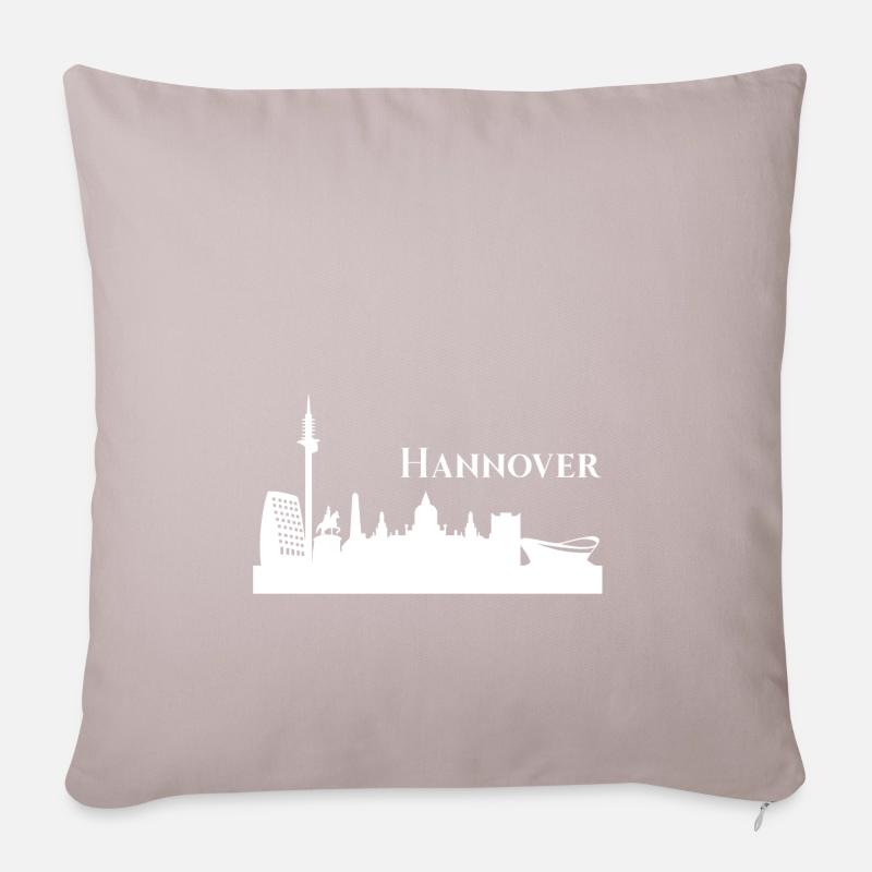 Hannover Skyline - Sofakissenbezug 45 x 45 cm - helles Taupe