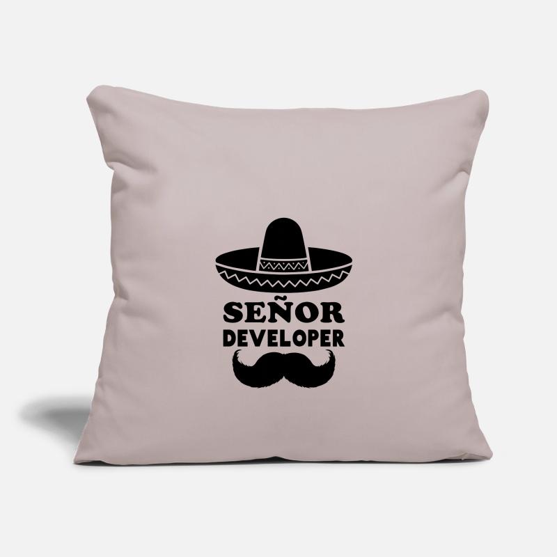 Señor Developer for Programming & Senior Developer Housse de coussin décorative 45 x 45 cm