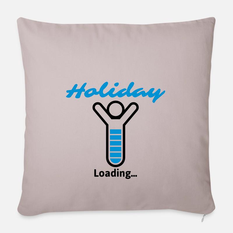 Vacances Chargement ... - Housse de coussin décorative 45 x 45 cm - taupe clair