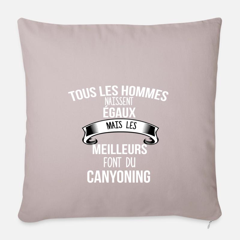 canyoning - Housse de coussin décorative 45 x 45 cm - taupe clair