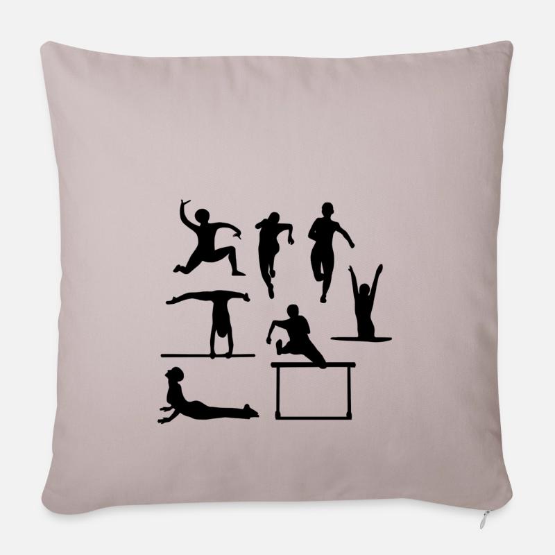 sportif - Housse de coussin décorative 45 x 45 cm - taupe clair