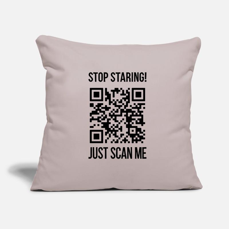 Scan Me QR Code for a Motivational Boost Sofa pillowcase 17,3'' x 17,3'' (45 x 45 cm)