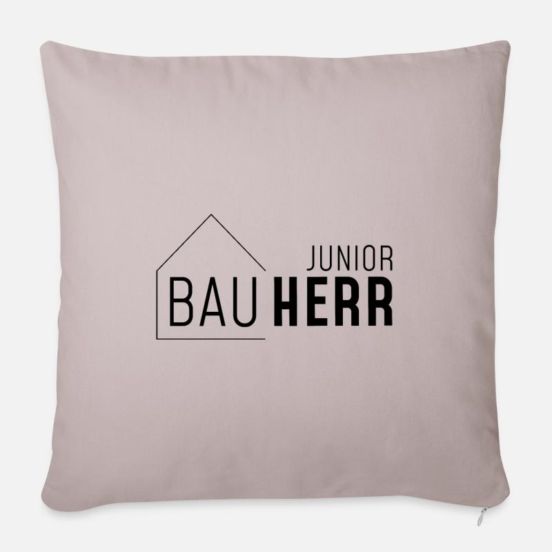 Junior Bauherr - Sofakissenbezug 45 x 45 cm - helles Taupe