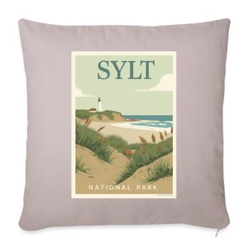 Sylt National Park Vintage Coast - Sofakissenbezug 45 x 45 cm - helles Taupe - Vorne
