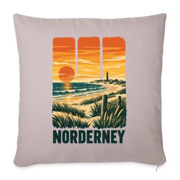 Norderney Sonnenuntergang - Sofakissenbezug 45 x 45 cm - helles Taupe - Vorne
