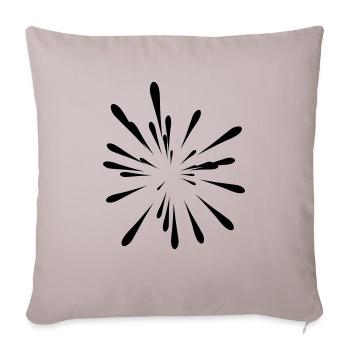 eclat tache peinture - Housse de coussin décorative 45 x 45 cm - taupe clair - Devant