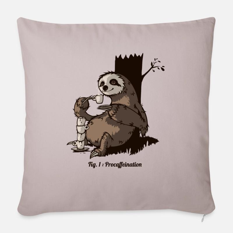 Procafeination - Sofakissenbezug 45 x 45 cm - helles Taupe