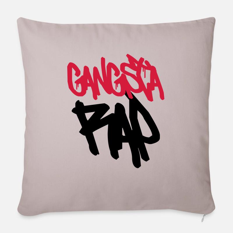 Gangsta Rap! - Sofakissenbezug 45 x 45 cm - helles Taupe