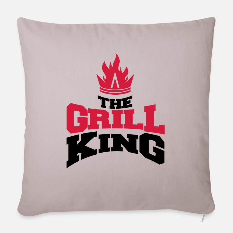 the grill king - Sofakissenbezug 45 x 45 cm - helles Taupe